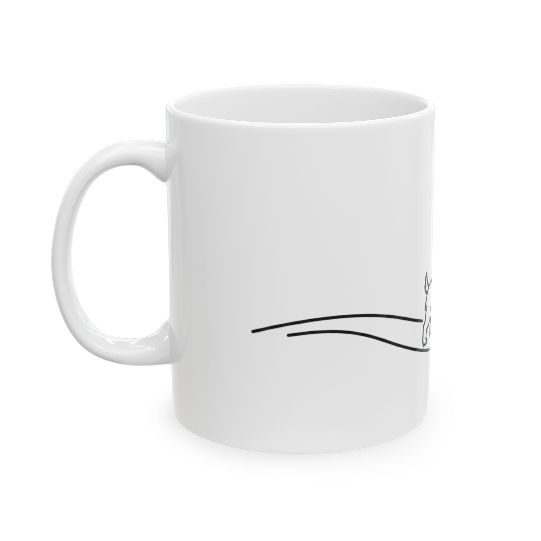 Walking Yorkie Ceramic (11oz) Mug – Cute Yorkshire Terrier Dog Lover Coffee Cup