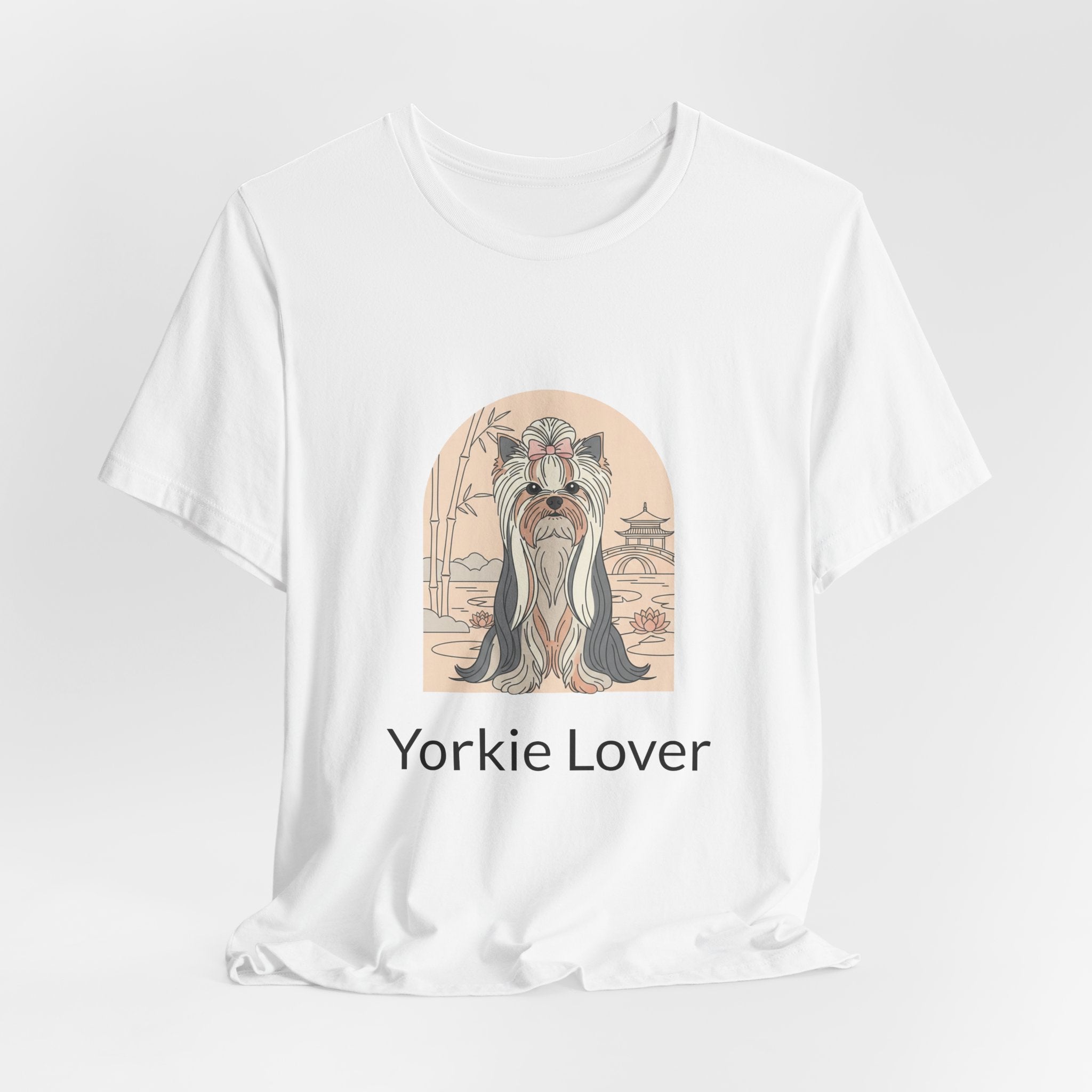 Long Haired Yorkie T-Shirt – Minimalist Yorkie Line Art Tee for Dog Lovers