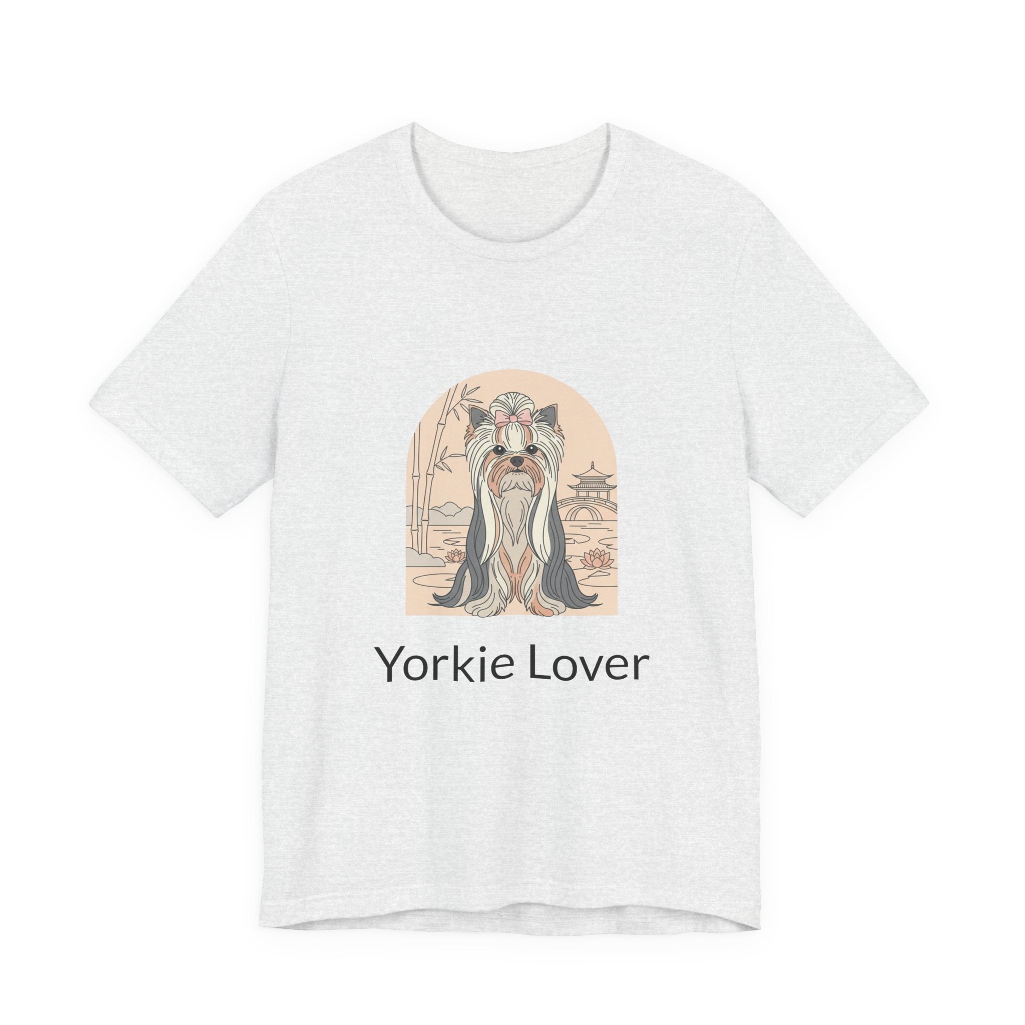Long Haired Yorkie T-Shirt – Minimalist Yorkie Line Art Tee for Dog Lovers