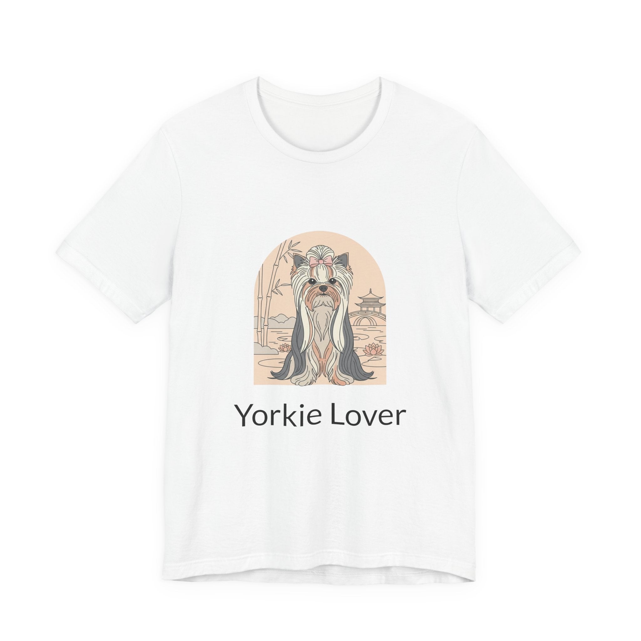Long Haired Yorkie T-Shirt – Minimalist Yorkie Line Art Tee for Dog Lovers