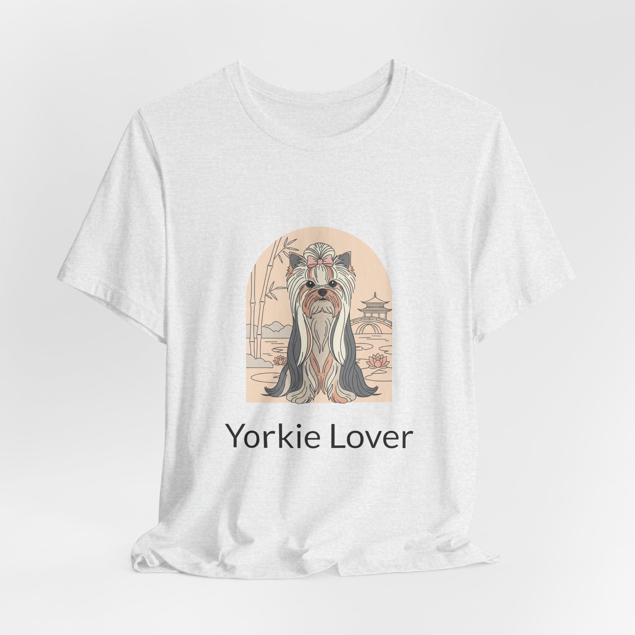 Long Haired Yorkie T-Shirt – Minimalist Yorkie Line Art Tee for Dog Lovers